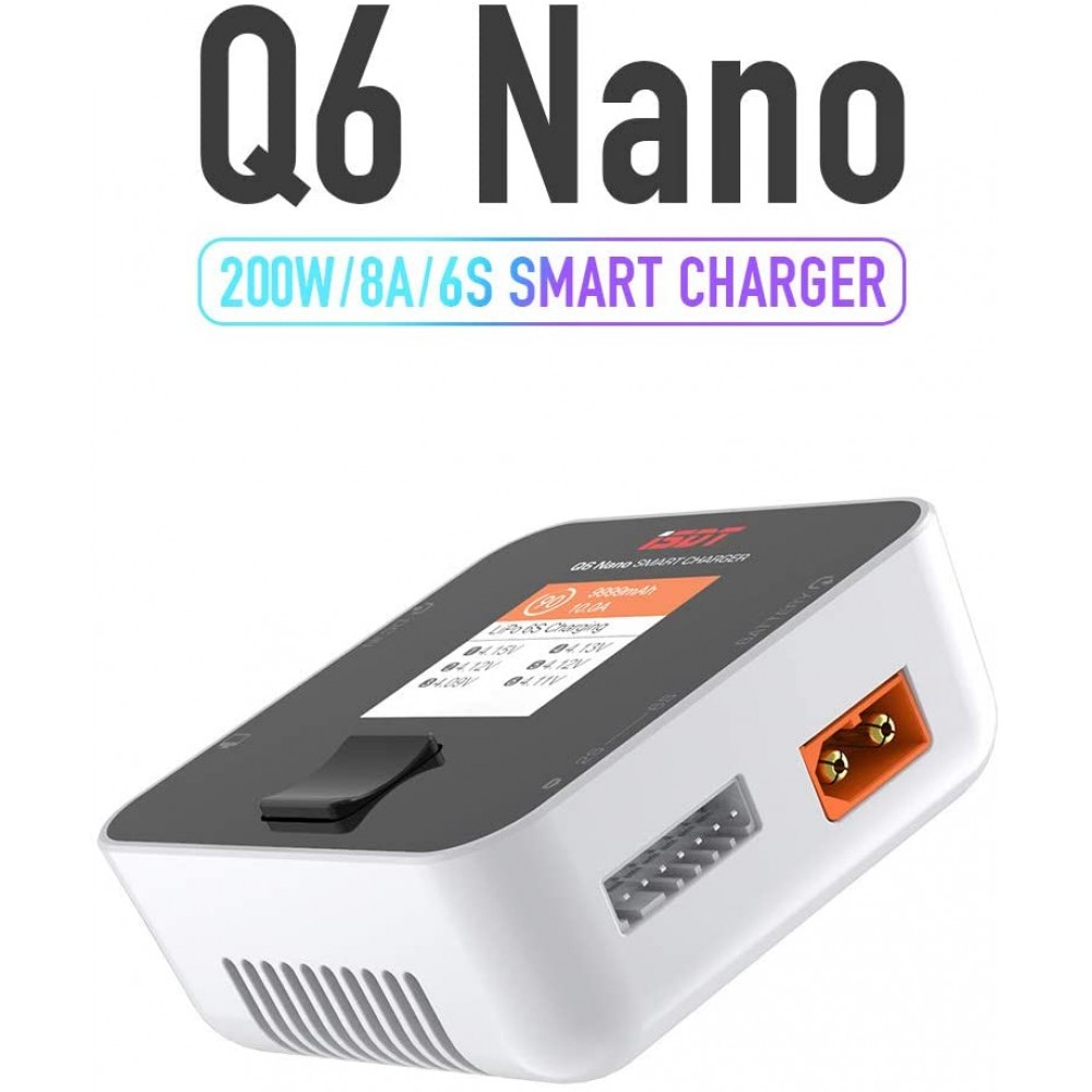 ISDT Q6 Nano Lipo Battery Charger 200W White - XT60